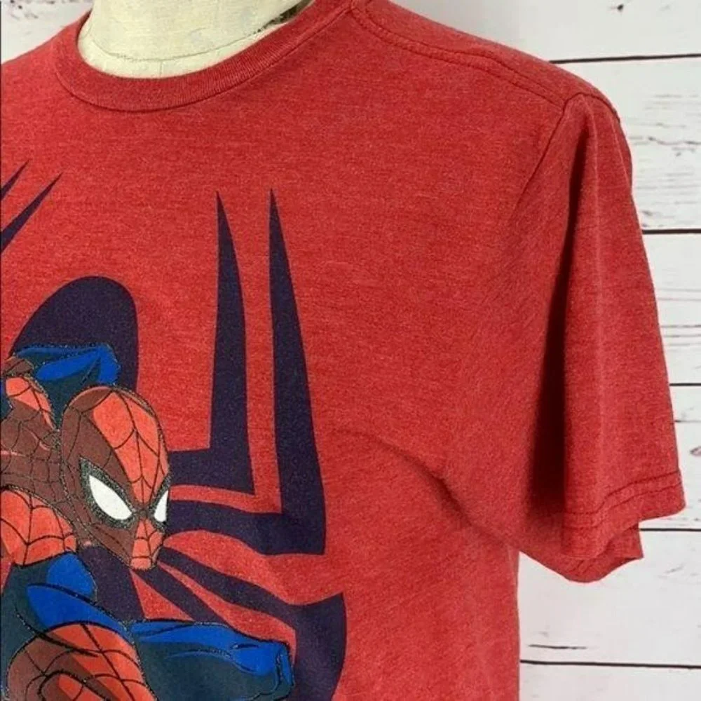 Marvel Boy's Spiderman Red Spider Man Short Sleeve Shirt Size‎ 2X 18